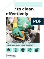 How To Clean Effectively: A Cleaning Guide For Food Business Operators, Owners and Managers of Food Businesses