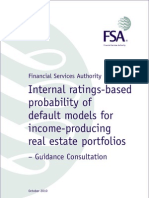 UK FSA Guidance Consultation - Internal Ratings-Based Probability of Default Models For Income-Producing Real Estate Portfolios