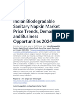 Indian Biodegradable Sanitary Napkin Market Price Trends, Demand and Business Opportunities 2024