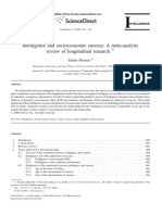 Intelligence and Socioeconomic Success: A Meta-Analytic Review of Longitudinal Research