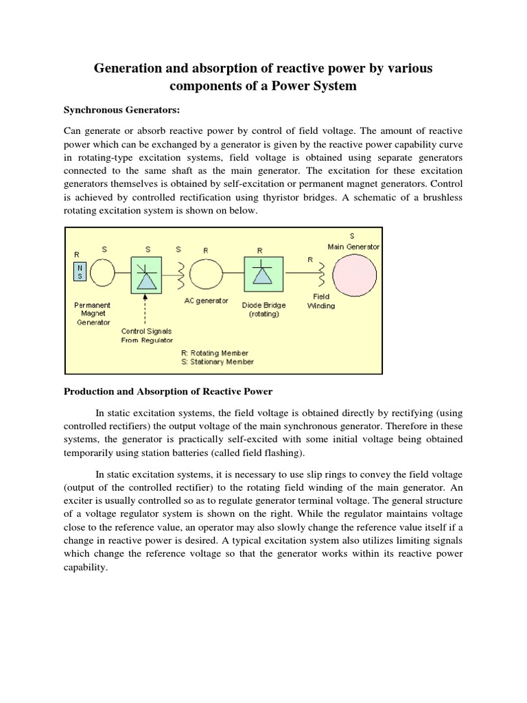 Reactive Power Generation and Absorption | PDF | Rectifier | Electric ...