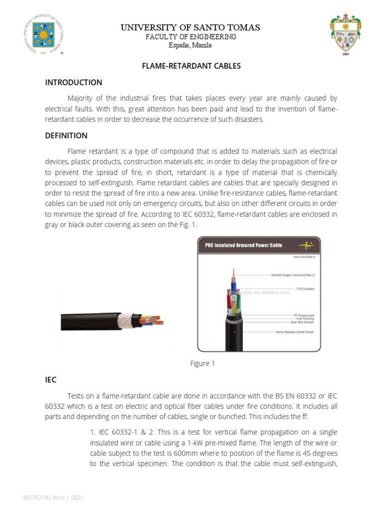 Flame-Retardant Cables Overview | PDF | Fires | Smoke
