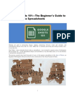 Google Sheets 101-The Beginner's Guide To Online Spreadsheets