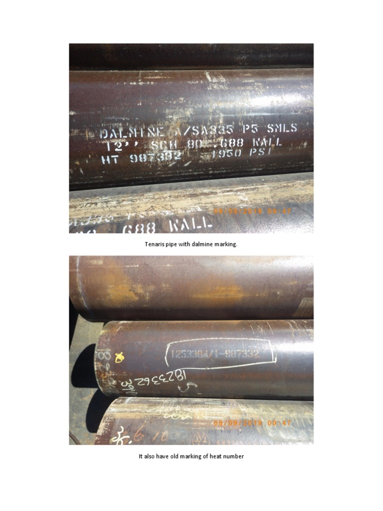 Tenaris Pipe with Dalmine Markings | PDF
