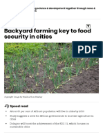 Backyard Farming Key To Food Security in Cities - SciDev - Net Sub-Saharan Africa