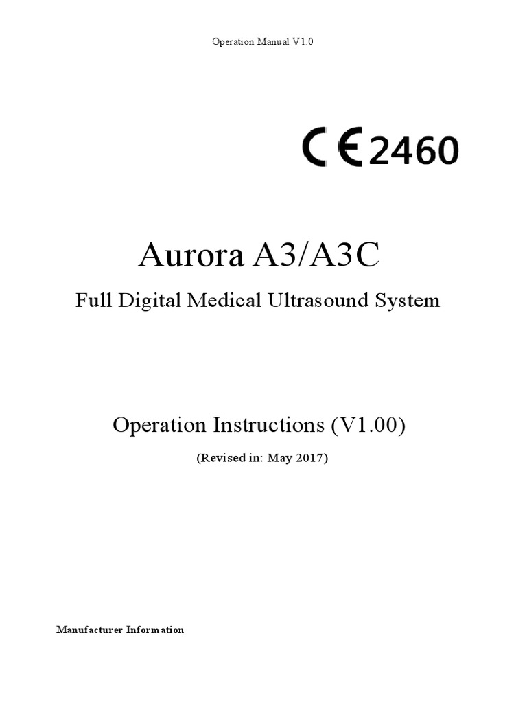 Aurora A3 Operation Manual CE | PDF | Medical Ultrasound | Button ...