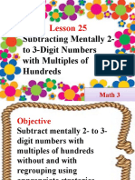 Subtracting Mentally 2-To 3-Digit Numbers With Multiples of Hundreds