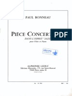 P. Bonneau: Piece Concertante - Dans Lesprit Jazz