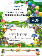 Lesson 27: Solving Two-Step Problems Involving Addition and Subtraction