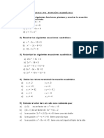 Función Cuadrática: Graficar, Resolver Ecuaciones y Problemas