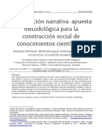 Arias AM (2015). Investigacion narrativa- Apuesta metodologica