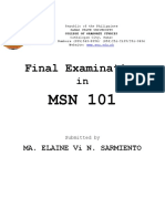 Final Examination: Ma. Elaine Vi N. Sarmiento