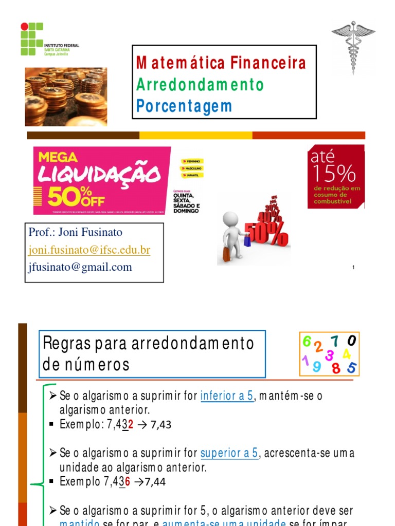 Aula 5 - Porcentagem PDF | PDF | Percentagem | Notação matemática