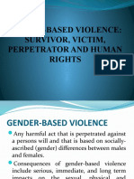 Gender-Based Violence: Survivor, Victim, Perpetrator and Human Rights