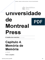 La Bataille Des Mémoires - Chapitre 4. La Mémoire de La Mémoire - Presses de L'université de Montréal