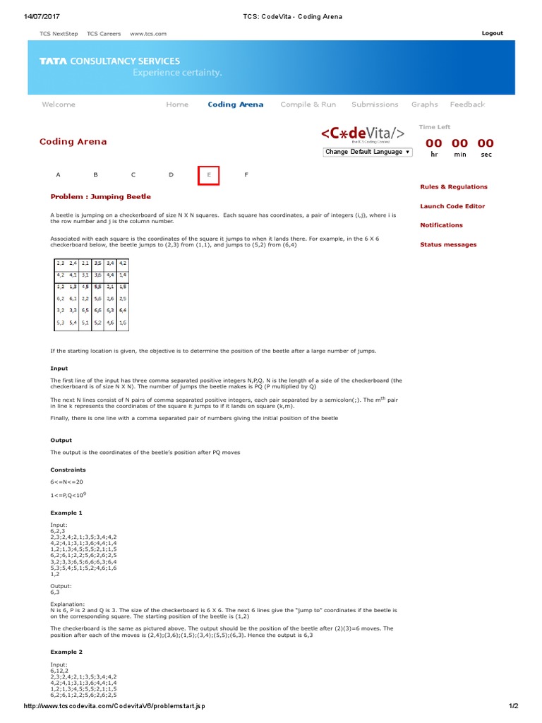 CodeVita 2017 Round1 E PDF | PDF | Computer Programming | Software ...