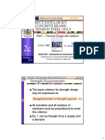 Rectangular R/C Concrete Beams: Tension Steel Only: Strength Requirements