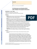 (nikolas2013) Neuropsychological Performance and ADHD Subtypes and Symptom Dimensions