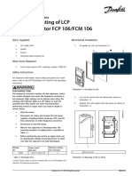 Remote Mounting of LCP VLT Drivemotor FCP 106/Fcm 106: Warning