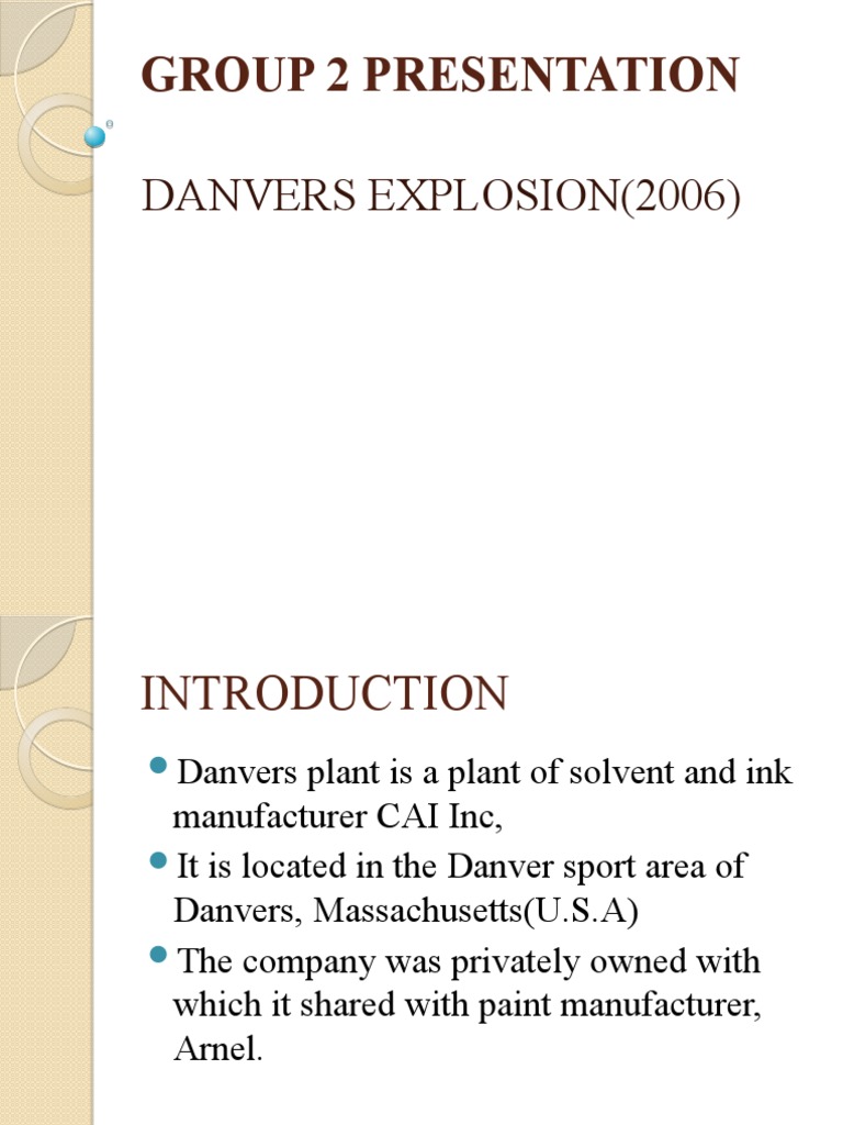 Danvers Explosion 2006 Chemical Fire | PDF | Explosion | Fires