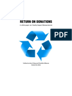 Return On Donations A White Paper On Charity Impact Measurement