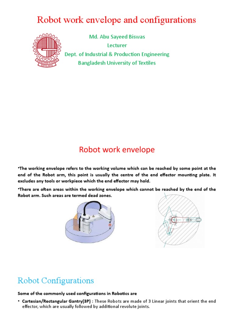 Understanding Robot Work Envelopes and Common Robot Configurations PDF