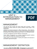 UNIT 2 Introduction To Management PDF