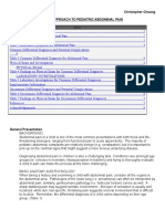 Christopher Cheung Approach To Pediatric Abdominal Pain