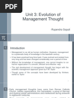 Unit 3 Evolution of Management Thought