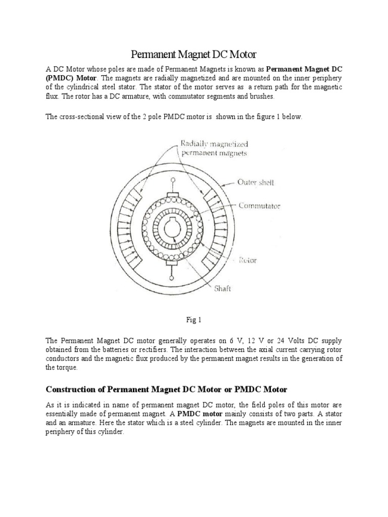 Overview of Permanent Magnet DC Motors | PDF | Electric Motor ...