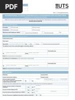 International Student Postgraduate Coursework Application Form