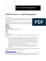 Political Science or Legal Management?