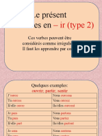 Les Verbes en Ir Type 2 Au Present Exercice Grammatical Fiche Pedagogique - 95016