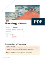 Phonology - Shams