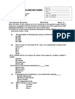 Fazaia Degree College Statistics Exam 2017 Questions