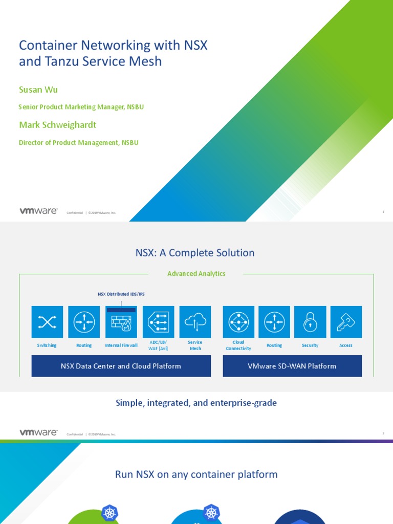 Container Networking and Service Mesh With VMware NSX PDF | PDF | V ...