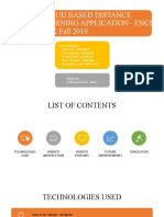 Cloud Based Distance Learning Application - Encs 691K Fall 2019