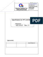 Preliminary: Quanta Display Inc. Specification