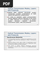 Optical Transmission Modes, Layers and Protocols: Synchronous Networks