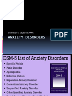 Anxiety Disorders: Gwendolyn C. Cayad MD, FPPA