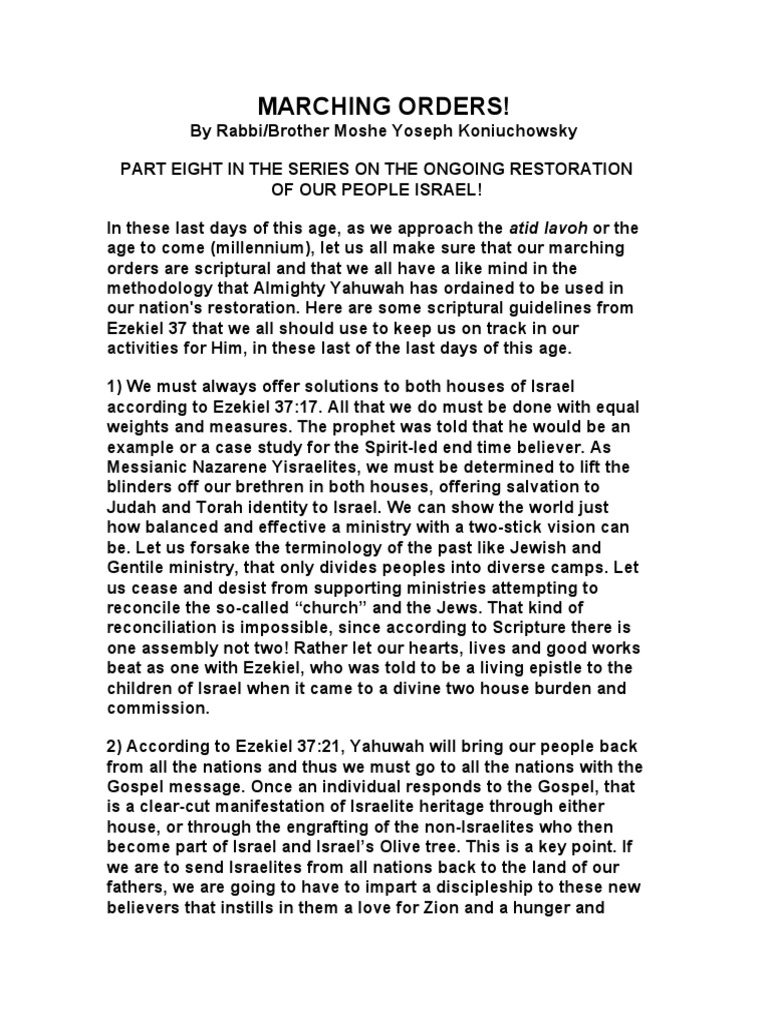 Marching Orders PDF Torah David