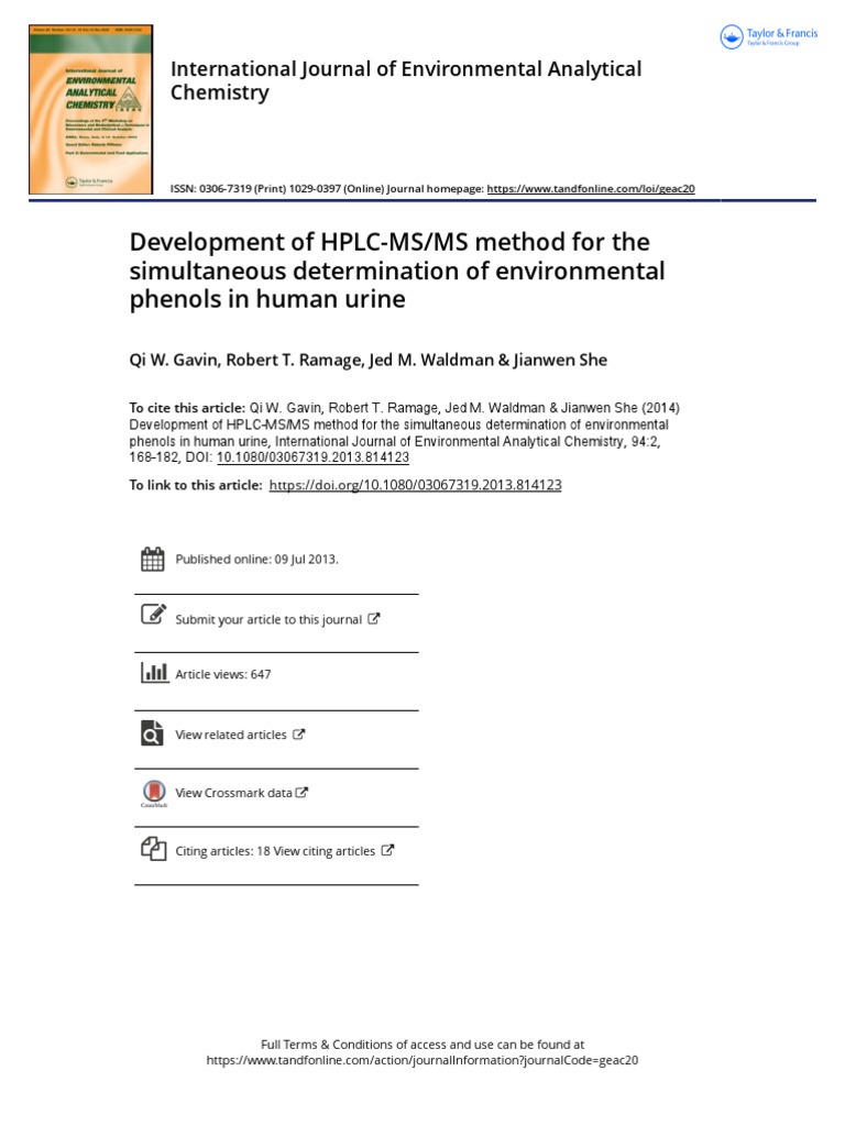 Development of HPLC MS MS Method For The Simultaneous Determination of ...