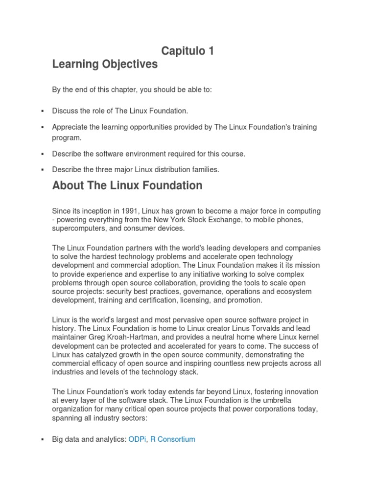 Linux Course Overview and Requirements | PDF | Linux Distribution ...