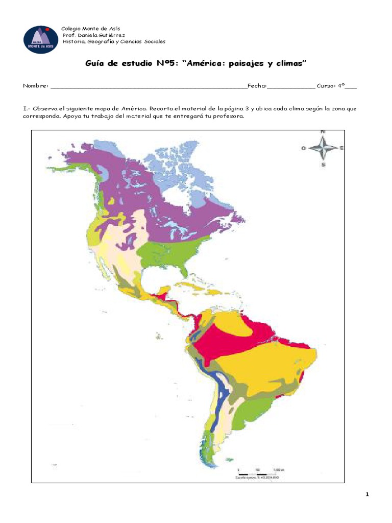 Climas de América: Guía de Estudio 4º | PDF | Clima templado | Clima