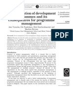 A Classification of Development Programmes and Its Consequences For Programme Managent