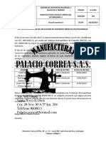 Acta de Constancia de Aplicación de Examenes Medicos Ocupacionales