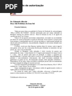 Modelo de Carta de Pedido de Apoio