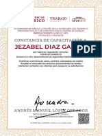 Jezabel Diaz Galvez: Constancia de Capacitación A