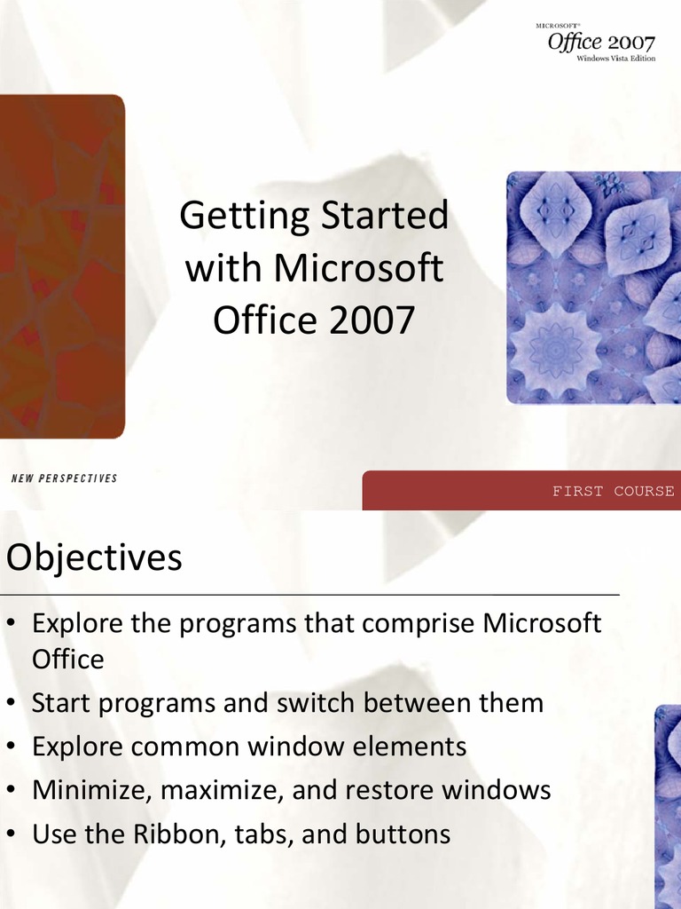 Microsoft Office 2007 Basics Guide | PDF | Microsoft Office