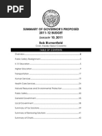 Highlights of The Governors Budget Proposal